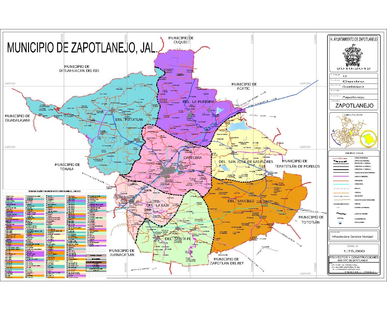 Mapa del Municipio de Zapotlanejo